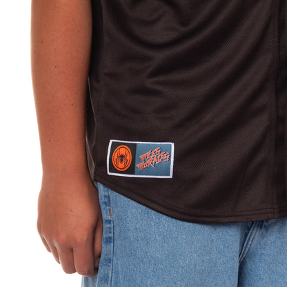 Marvel Comics Spider-Man Baseball Jersey Men's Miles Morales Button Up Shirt