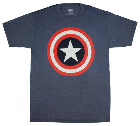 Marvel Captain America Men's T-Shirt Super Soldier Shield Design Tee (Large)