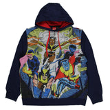 Marvel Comics Men's X-Men Convertible Vest Hoodie Print w/Removable Sleeves