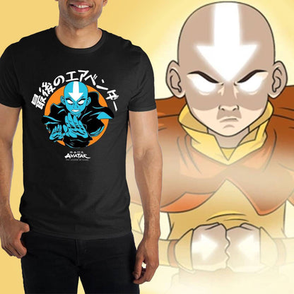 Men's Avatar The Last Airbender Blue Aang Graphic T-Shirt Adult