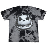 Nightmare Before Christmas T Shirt Mens Jack Front And Back Print Tie Dye Tee