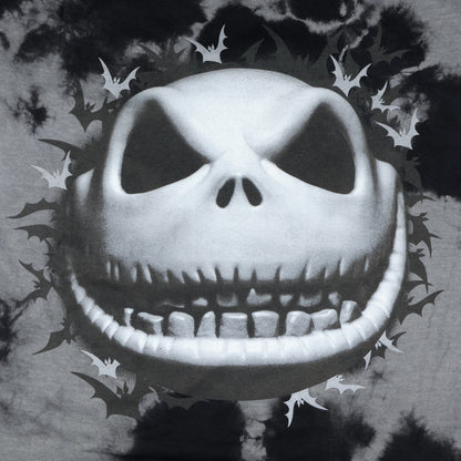 Nightmare Before Christmas T Shirt Mens Jack Front And Back Print Tie Dye Tee