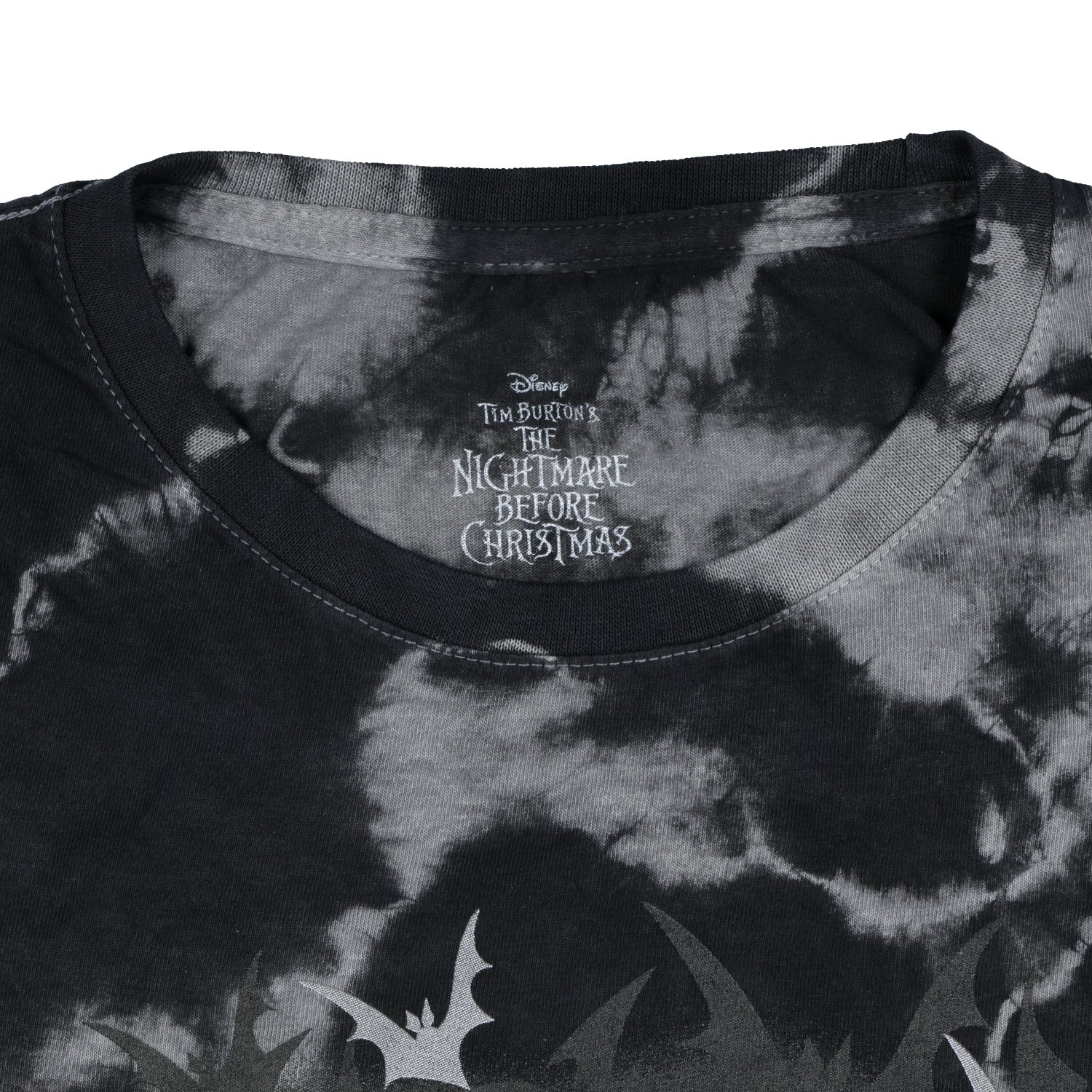 Nightmare Before Christmas T Shirt Mens Jack Front And Back Print Tie Dye Tee