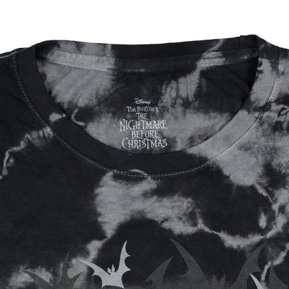 Nightmare Before Christmas T Shirt Mens Jack Front And Back Print Tie Dye Tee