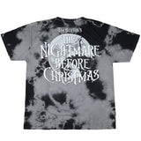 Nightmare Before Christmas T Shirt Mens Jack Front And Back Print Tie Dye Tee