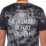 Nightmare Before Christmas T Shirt Mens Jack Front And Back Print Tie Dye Tee