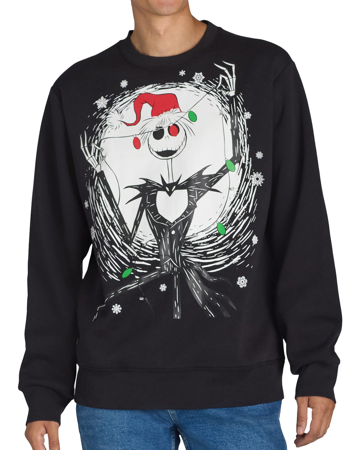 The Nightmare Before Christmas NBC Sweatshirt Mens Jack Light Up Sweater