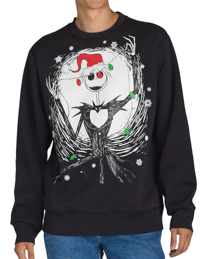 The Nightmare Before Christmas NBC Sweatshirt Mens Jack Light Up Sweater