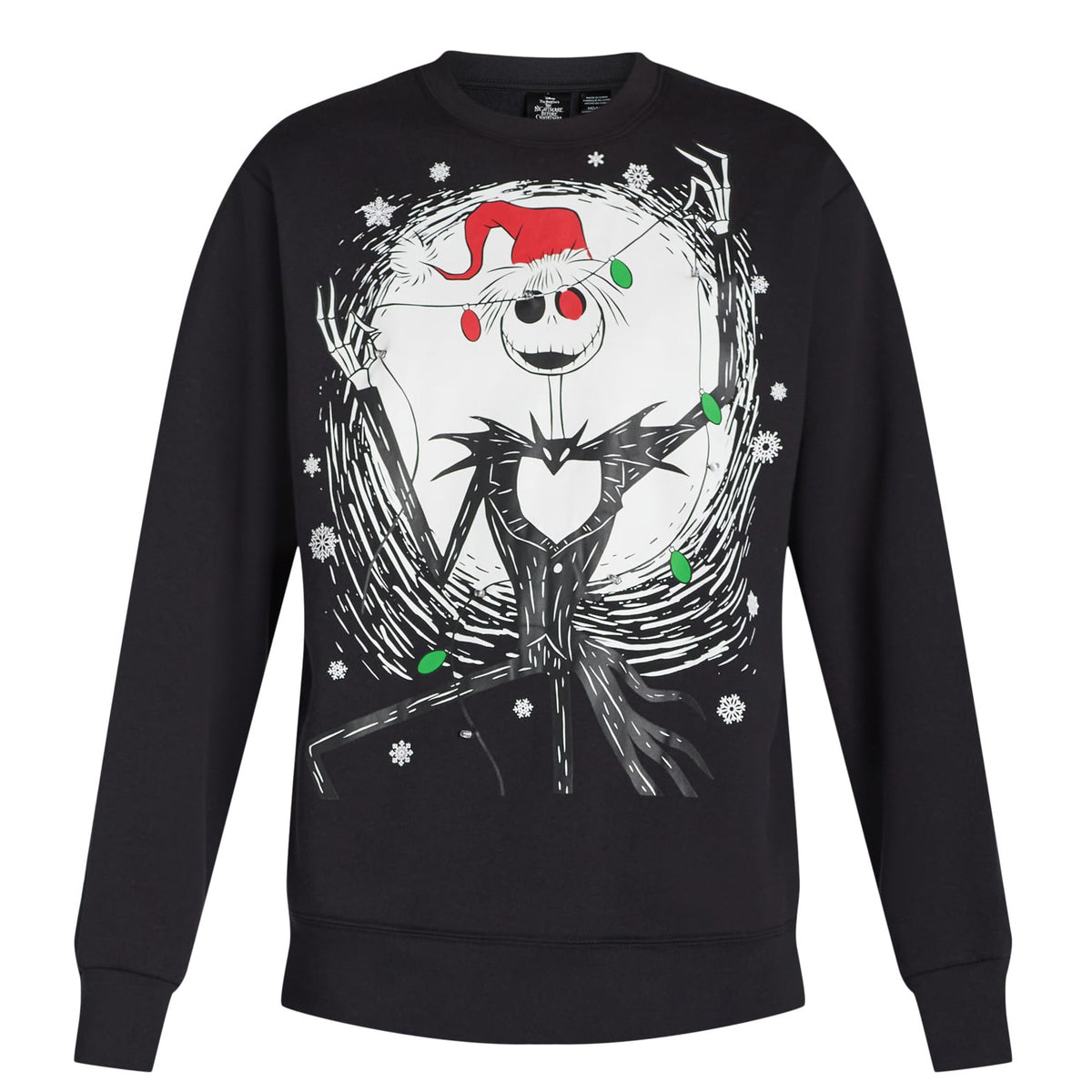 The Nightmare Before Christmas NBC Sweatshirt Mens Jack Light Up Sweater