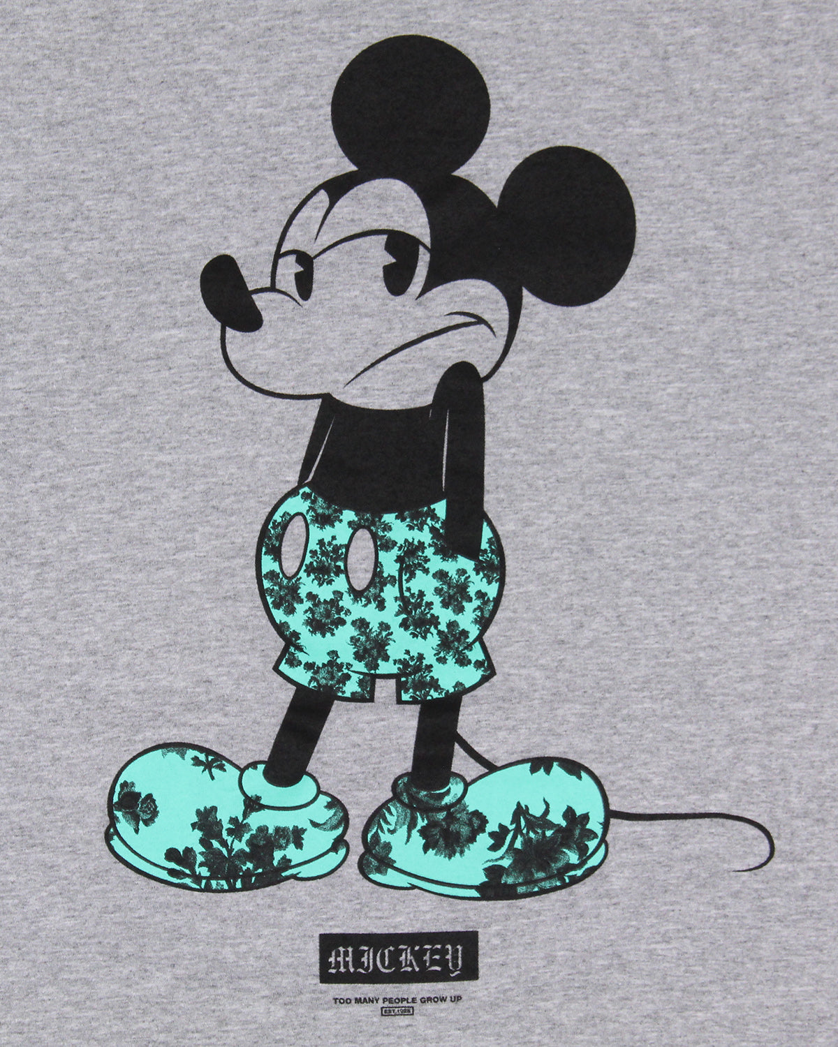 Neff Disney Men's Mickey Mouse Tropical Filled Character Design T-Shirt Adult