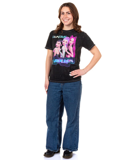 K-Pop Demon Hunters T-Shirt Junior Women's HUNTR/X Golden World Tour Tee