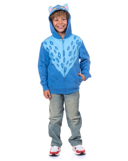 KPop Demon Hunters Hoodie Boy's Derpy Tiger Full-Zip Hooded Sweatshirt