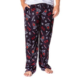 Stranger Things Men's Hellfire Club Roll For Your Life Lounge Pajama Pants
