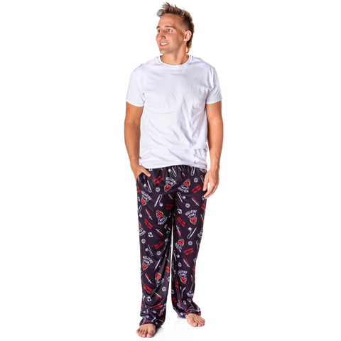 Stranger Things Men's Hellfire Club Roll For Your Life Lounge Pajama Pants