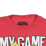 Super Mario Boys' My Game Is Next Level Character Boxes Graphic T-Shirt