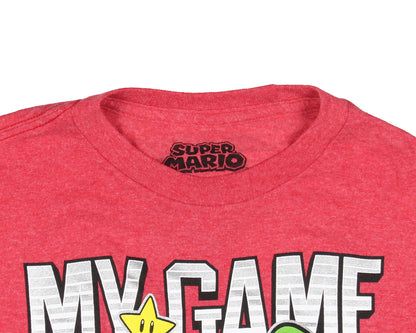 Super Mario Boys' My Game Is Next Level Character Boxes Graphic T-Shirt