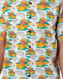 Neff Men's Hawaiian Duck AOP Adult Button-Down Short Sleeve T-Shirt