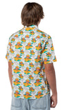 Neff Men's Hawaiian Duck AOP Adult Button-Down Short Sleeve T-Shirt