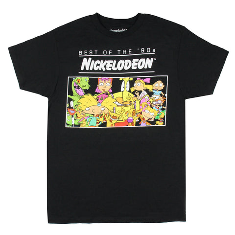 Nickelodeon Men's Best Of The 90s Rugrats Hey Arnold Ren and Stimpy T-Shirt