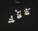 Neff Disney Men's Mickey Mouse Skateboarding Front Back Graphic T-Shirt