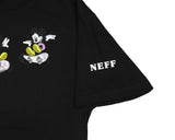 Neff Disney Men's Mickey Mouse Skateboarding Front Back Graphic T-Shirt