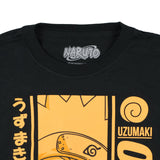 Naruto Uzumaki Shirt Boy's Orange Monochrome Short Sleeve Graphic Top