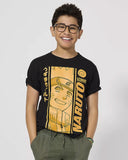 Naruto Uzumaki Shirt Boy's Orange Monochrome Short Sleeve Graphic Top