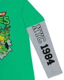 TMNT Men's Character Design Faux Long Sleeve T-Shirt with 1984 NYC Beanie