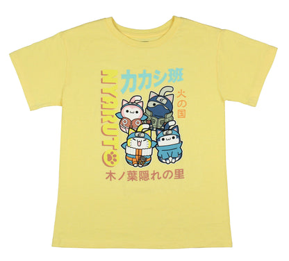 Nyanto x Naruto Nyruto Girls' Sasuke Kakashi Haruno Kids T-Shirt Tee