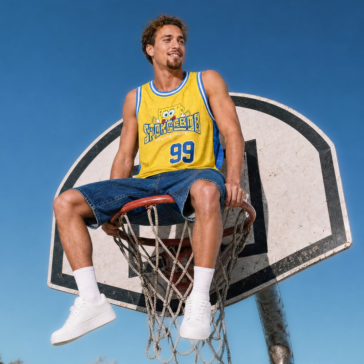 Nickelodeon SpongeBob SquarePants Basketball Jersey #99 Men's Tank Top