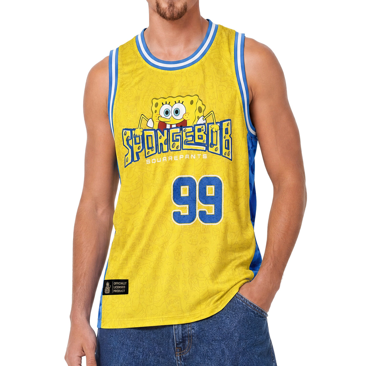 Nickelodeon SpongeBob SquarePants Basketball Jersey #99 Men's Tank Top