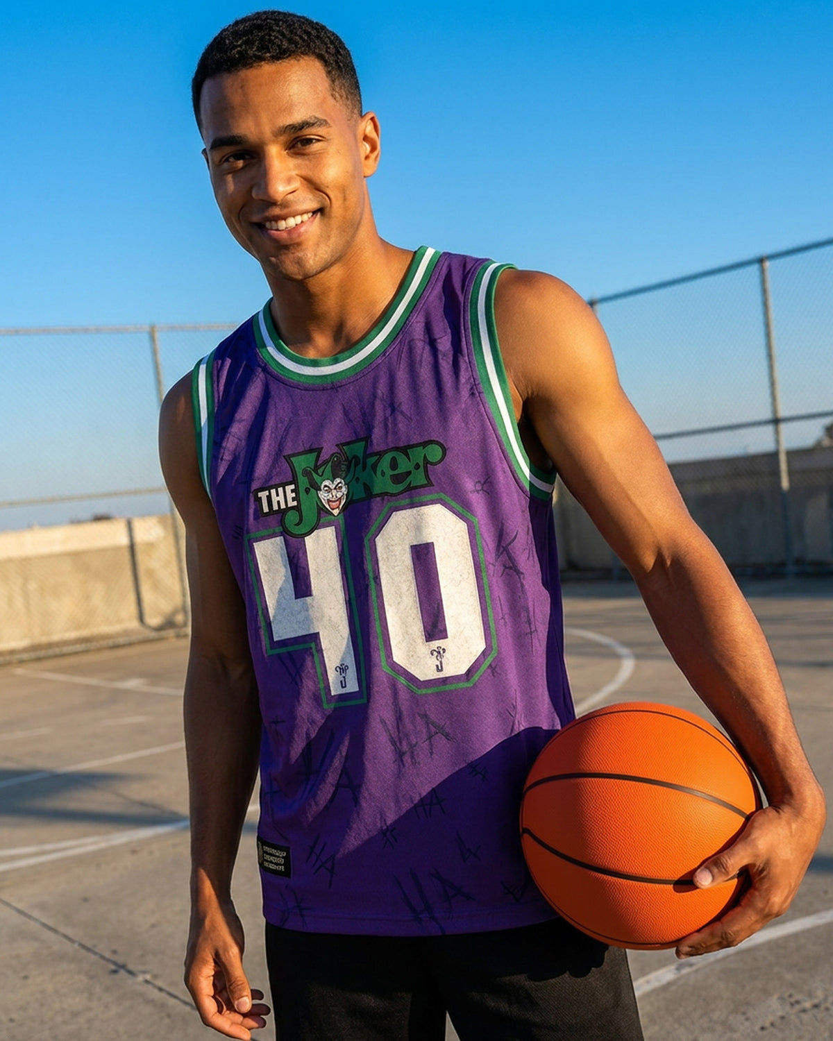 DC Comics Joker Basketball Jersey #40 Men's Sleeveless Tank Top