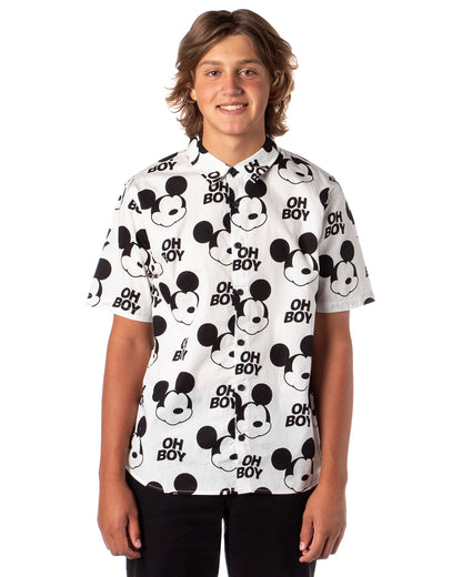Neff Disney Men's Allover Print Button-Down Shirt