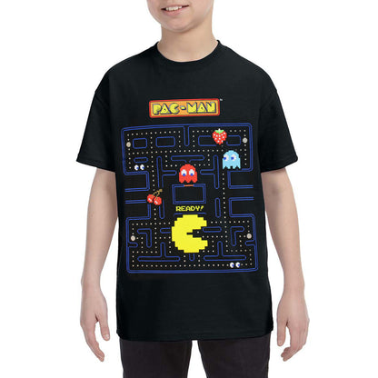 Pac-Man Boy's Game Action Graphic Print T-Shirt