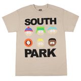 South Park Men's Character Faces Montage Graphic Print T-Shirt Adult