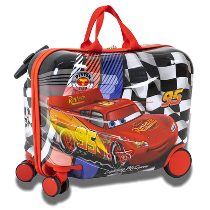 Disney Cars Suitcase Lightning McQueen 18" Kids Ride On Luggage with Wheels