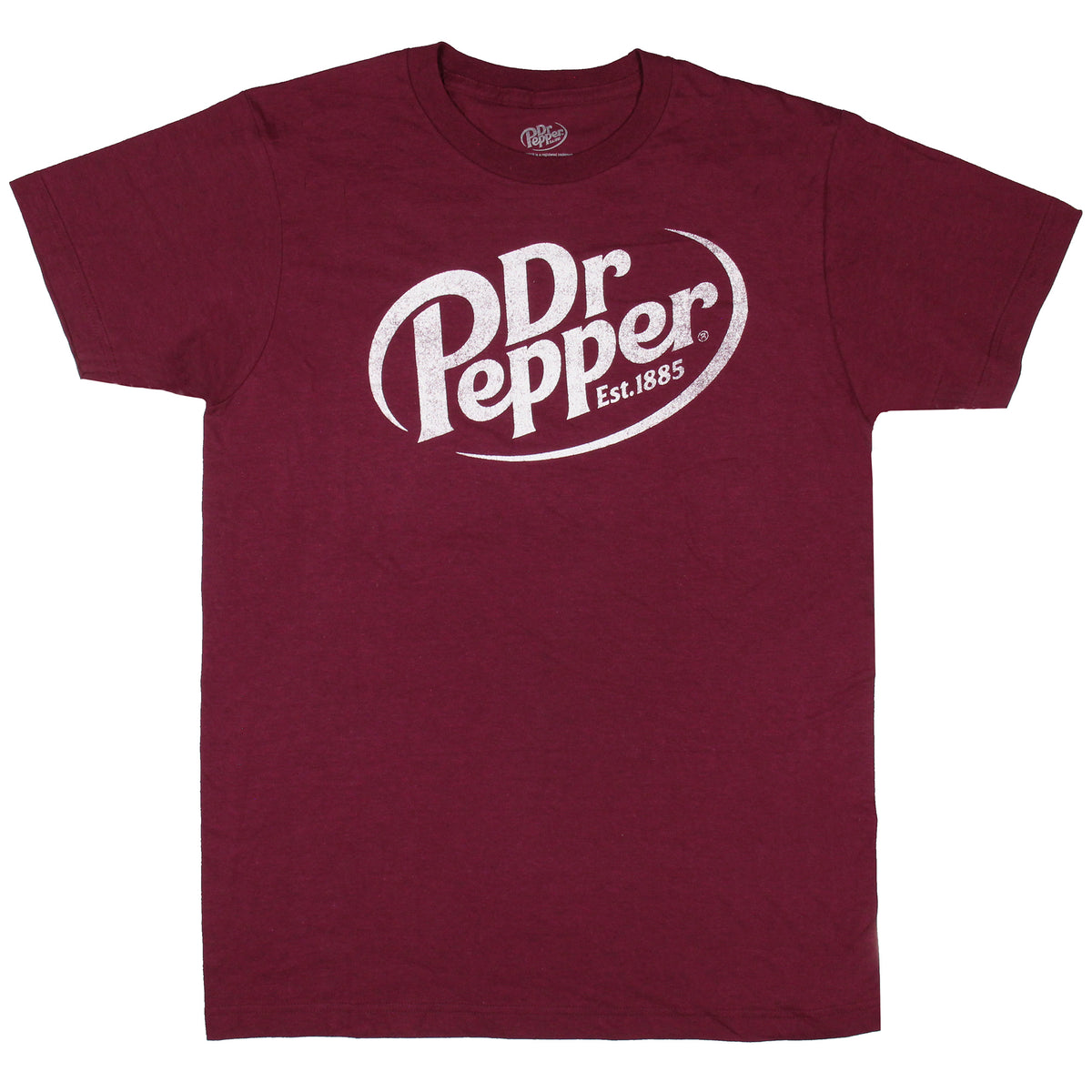 Dr Pepper Mens' Soda Pop Distressed Logo Est. 1885 Graphic Print T-Shirt