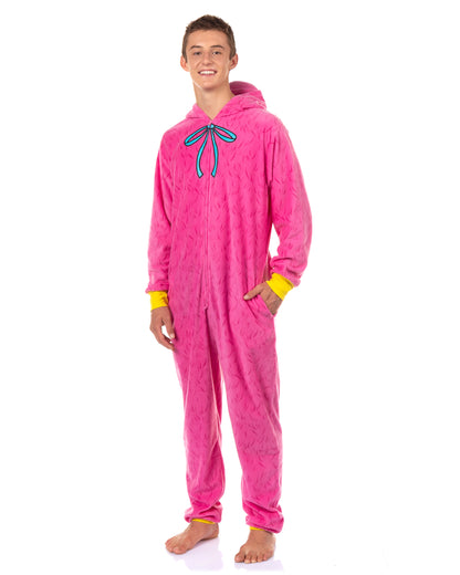 Poppy Playtime Union Suit Adult One Piece Hooded Pajama Costume