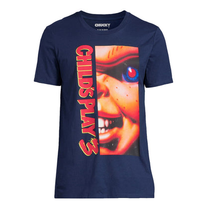 Child's Play 3 T-Shirt Men's Chucky Close-Up Short Sleeve Tee