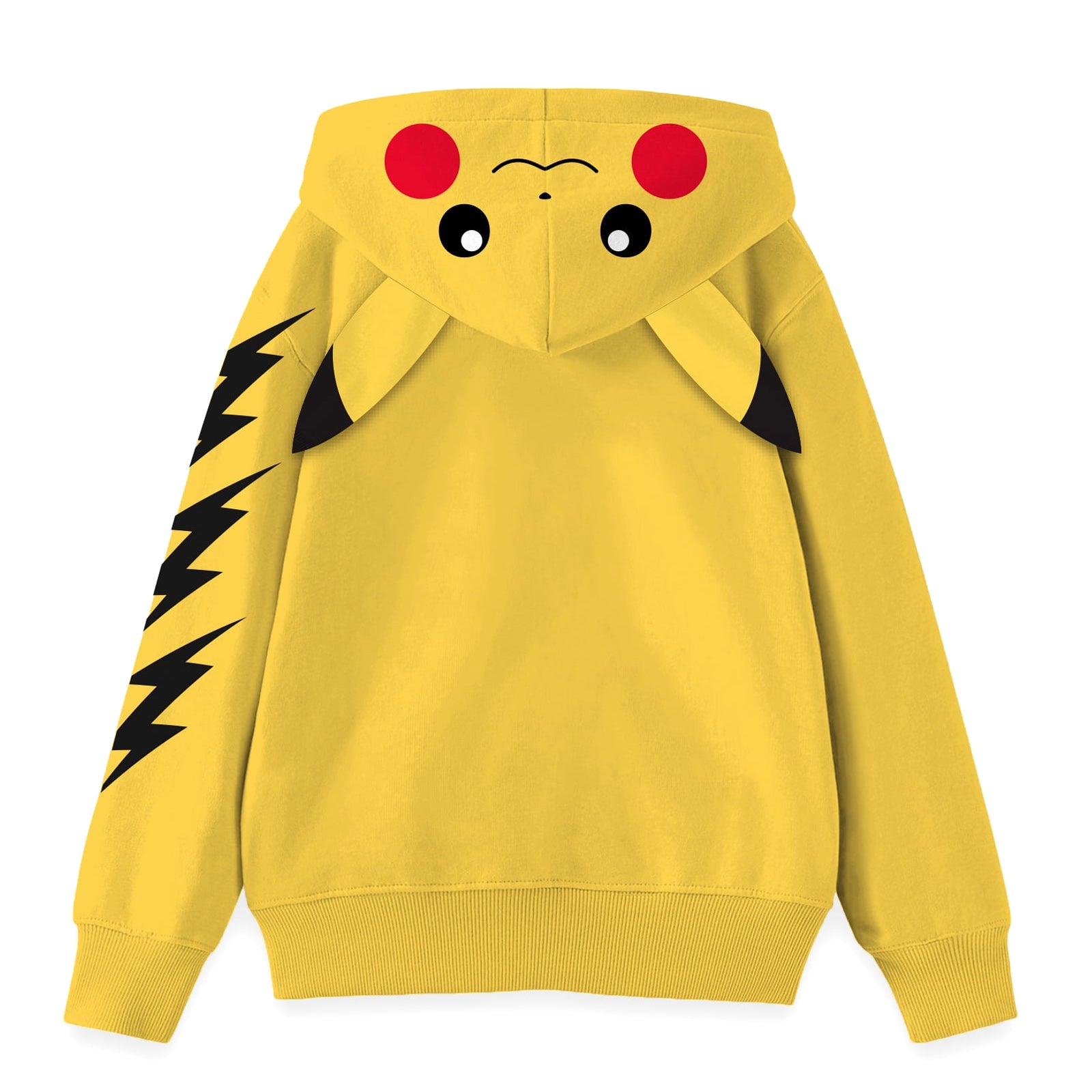 Pokemon Zip Up Hoodie Boy's Pikachu Electric Type 3D Ears Sweatshirt