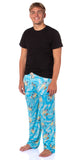 Pokemon Men's Squirtle #007 Water All Over Print Pajama Lounge Pants