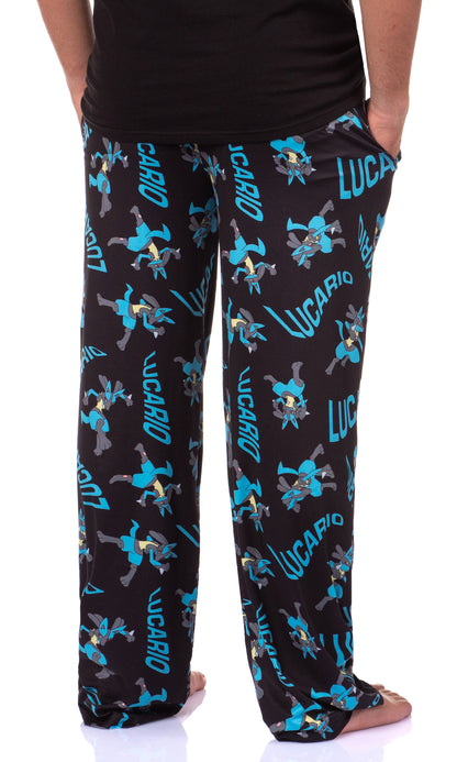 Pokemon Men's Lucario #0448 Fighting Poses Pajama Lounge Pants