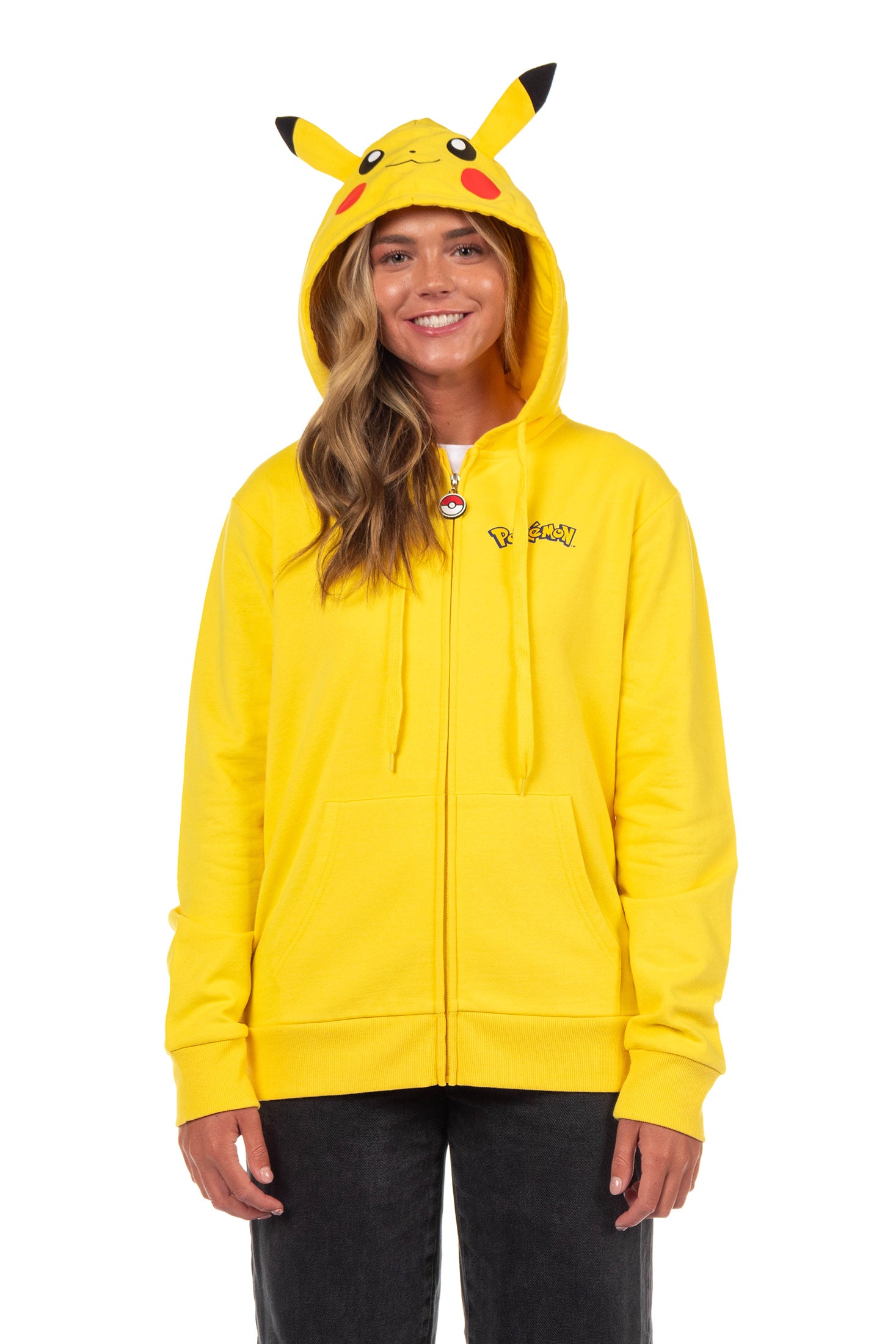 Pokemon Hoodie Women's Character Zip-Up Hooded Costume Sweatshirt
