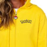 Pokemon Women's Hoodie Juniors Costume Character Zip-Up Hooded Sweatshirt