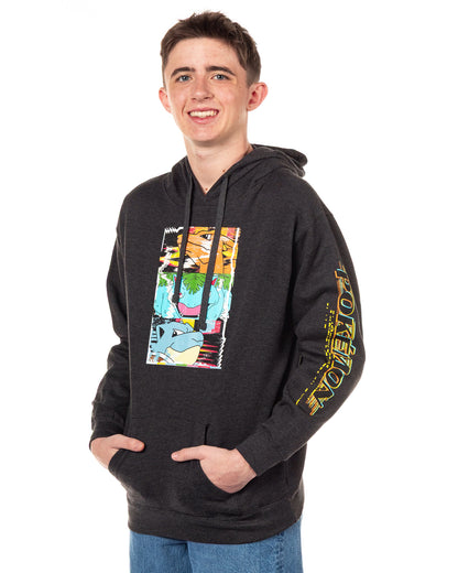 Pokemon Men's Distortion Box Charizard Venusaur Blastoise Pullover Hoodie