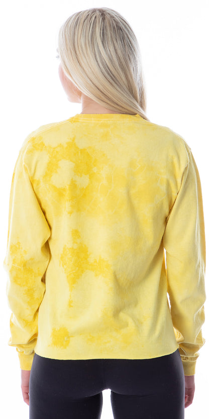 Pokemon Women's Pikachu Starter Group Long Sleeve Tie Dye Adult T-Shirt