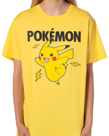 Pokemon Women's Pikachu Bolts 2 Piece Shirt and Pant Pajama Lounge Set
