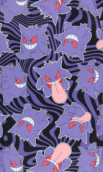 Pokemon Men's AOP Gengar Swirl Sleep Lounge Adjustable Waist Pajama Pants