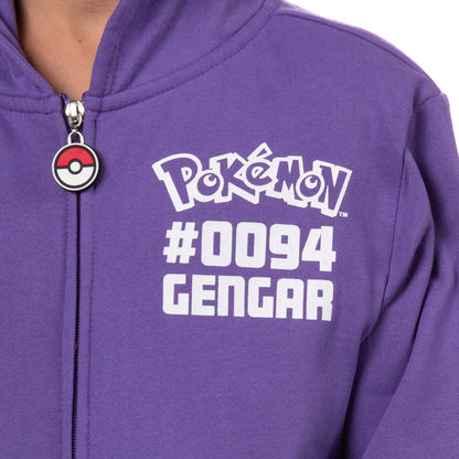 Pokemon Hoodie Kids' Gen 01 Zip-Up 3-D Character Costume Hoodie