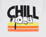 Peanuts Men's Snoopy Chill Relaxing Vintage Stripes Graphic T-Shirt
